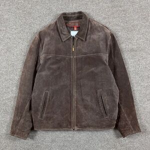 Wilsons Leather M. Julian Brown Suede Full Zip Harrington Jacket Men’s XL Y2K